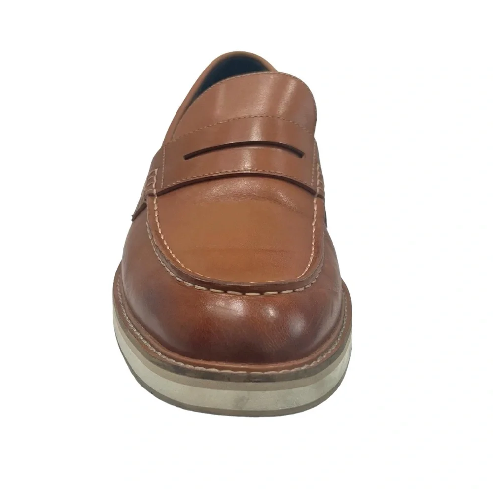 COLE HAAN TAN OSBORN GRAND 360 PENNY LOAFER